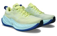 ASICS Superblast 'Glow Yellow Aquamarine' 1013A127-750 Running Shoes Asics, Tempo Run, Neutral Cushions, Shoes Asics, Long Runs, Asics Running Shoes, New Uses