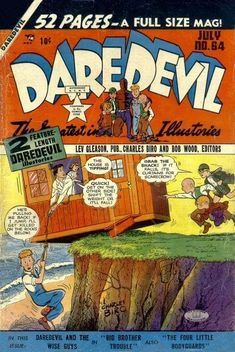 an old comic book cover with the title dared and other comics on it's page