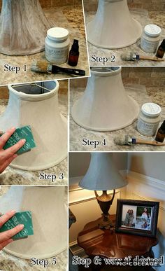 the steps to make a lamp shade