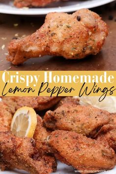 crispy homemade lemon pepper wings are the perfect appetizer to serve for dinner