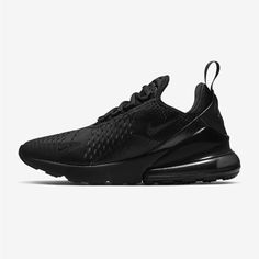 Black Nike Air Max 270 Wore Once Nike Air Max 270 Women, Nike Air Max 270 Black, Womens Nike Air Max 270, Black Nike Air Max, Basket Noir, Shoe Nike, Nike Air Max For Women, Air Max Women, Black Shoes Women