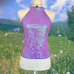 mermaid core sequin top ☽༓･*˚⁺‧͙ high neck halter... - Depop High Neck Halter Top, Neck Halter Top, Mermaid Core, High Neck Halter, Fashion Design Collection, Prom Dress Inspiration, Dress Inspiration, Top Cropped, Disney Princesses