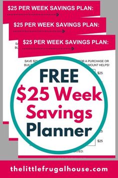 the little fruga house savings plan is available for $ 25 per week saving plans