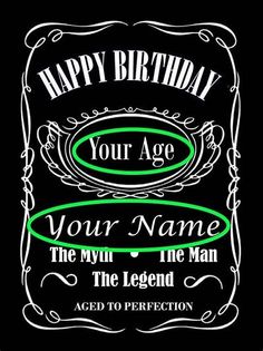 a birthday card with the words happy birthday to your age and an oval frame on it