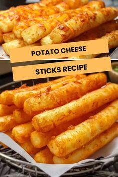 two pictures show different types of cheese sticks