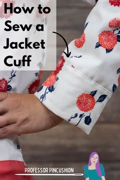 how to sew a jacket cuff on the back of a woman's shirt