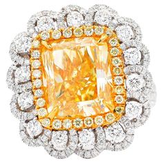 an orange diamond surrounded by white and yellow diamonds