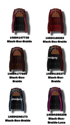 several different types of backpacks are shown in this graphic file, with the names and colors