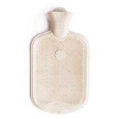 a white tray with a bottle on it