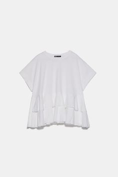 Short Sleeve-T-SHIRTS-COLLECTION-WOMAN | ZARA United Kingdom Zara Tshirts, Zara Store, Faux Fur Top, Ruffle T Shirt, Applique Top, Womens Closet, Ruffled Top, Fashion Now, Basic Long Sleeve