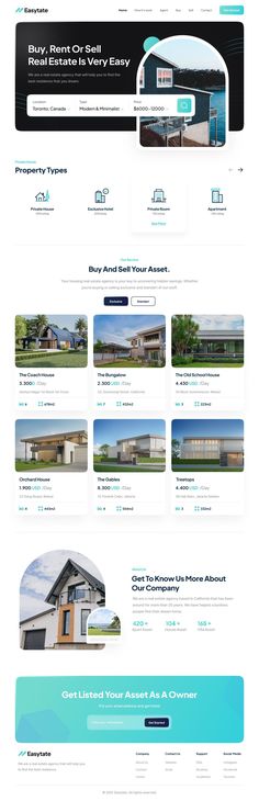 Easytate: The Simplest Way to Buy or Sell a Home Real Estate Landing Page, Real Estate Landing Pages, Travel Website Design, Landing Page Website, Ui Design Website, Selling A Home, Creative Web Design