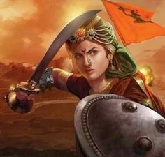 Rani Of Jhansi, Jhansi Rani, Rani Laxmi Bai, Indian Queen, India Painting