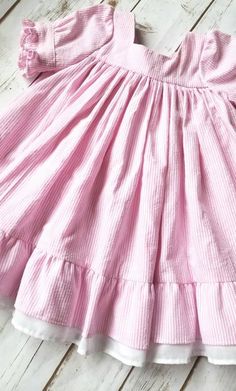 Pink Seersucker, Seersucker Dress, Boutique Dress, Dress Boutique, Dress Spring, Easter Dress, Vintage Style Dresses, Boys Jacket, Event Styling