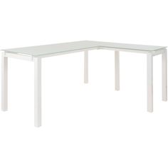 Baraga L-Shaped Desk - QK1026418_ASHL_PRI_OL L Shaped Office Desk, L Shaped Corner Desk, L Desk, L Shape Desk, Corner Computer Desk, Metal Desks, White Desks, Design Del Prodotto, L Shaped Desk