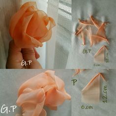 instructions for how to make an origami flower