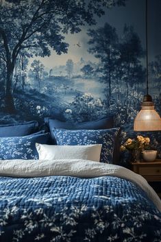 29 Artistic Blue Fantasy Bedroom Ideas Featuring Custom Decor