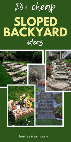 the backyard with steps and landscaping in it is featured for an article on how to build a