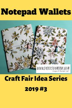 two notebooks sitting on top of each other with the words craft fair idea series written below them