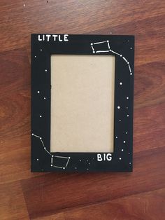 a little black frame with stars on it