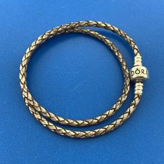 * PANDORA 925 Sterling Silver Double Woven Champagne Leather Bracelet 590705CPL-D * PANDORA Item number: 590705CPL-D * Length: 14.0" * Width: 1/8" * Weight: 5.7 tgw * Marked: PANDORA * ALE * 925 * Charms are not included, but can be purchased for an additional price. * Condition: Great, as pictured. (ZZPD225BR) * S3534    Exported By ExportYourStore :) Pandora Bracelet, Champagne, Leather Bracelet, Charms, Jewelry Bracelets, Bracelet, 925 Sterling Silver, Beaded Bracelets, Sterling Silver