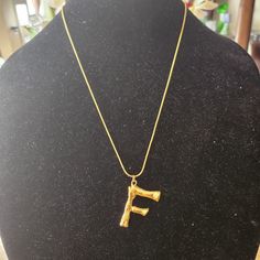 Letter F Alphabet Gold Charm & Adjustable Necklace New Retail Price Is $35 F Alphabet, Letter F, Adjustable Necklace, Chain Pendant, Gold Charm, Chain Pendants, Womens Jewelry Necklace, New Color, Alphabet