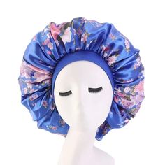 Extra Large Floral Silk Bonnet - Taelor Boutique Satin Bonnet Sleep, Sleeping Hat, Sleep Hat, Silk Bonnet, Bonnet Cap, Satin Bonnet, Hair Bonnet, Chemo Caps, Bonnet Hat