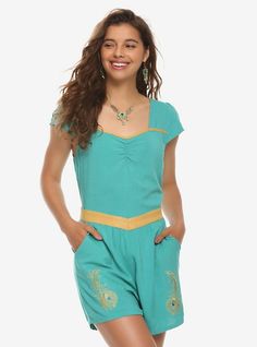 Disney Aladdin Jasmine Peacock Romper, MULTI Aladdin Cosplay, Aladdin Jasmine, Doctor Costume, Disney Princess Jasmine, Princess Fashion, Disney Bounding, Aladdin And Jasmine, Disney Bound Outfits, Her Universe