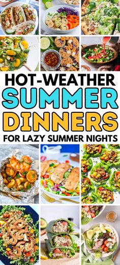 Lazy Summer Dinner Ideas – You’ll want to add these quick and simple lazy summer dinner ideas to your healthy meal plan! Healthy dinner recipes for kids, healthy recipes for dinner, dinner recipes for a family, cheap meals, cheap family dinner recipes, healthy family dinners, healthy family dinner recipes, healthy dinner meals, healthy dinner ideas, summer dinner recipes, light dinner ideas, hot weather meals, hot weather dinner recipes summer, quick dinner recipes. Simple Meal Ideas Dinners, Weeknight Recipes For Two, Healthy Hearty Dinner Recipes, Summer Lite Dinner Ideas, Lite Dinners For Summer, Lazy Summer Dinner Ideas, Lite Summer Dinners, Summer Family Meal Ideas, Family Dinner Ideas Summer