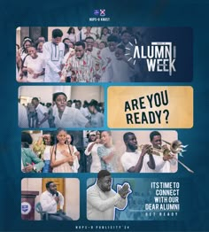 an ad for the album are you ready?, featuring images of people singing and playing instruments