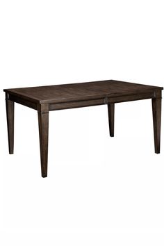 a wooden table sitting on top of a white background