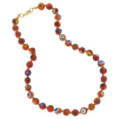 Show off your diva side with this elegant Venetian Millefiori necklace. Centuries-old Murano glass technique perfected by Italian master craftsmen is used to create colorful mosaic effect that is fun and trendy, yet classic and timeless. This Murano Glass necklace offers effortless Venetian chic for any fashionista . Measurements: The necklace measures 15 to 16 inches in length and comes with an attractive velvet pouch and a certificate of authenticity. Because each item is a unique work of art Venice Glass, Buy Watch, Colorful Mosaic, Artisan Jewelry Necklaces, Murano Glass Necklaces, Murano Glass Jewelry, Glass Jewellery, Micro Mosaic, Handcrafted Artisan Jewelry