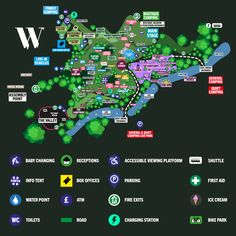 a map of the washington d c with all its major cities and parks on it