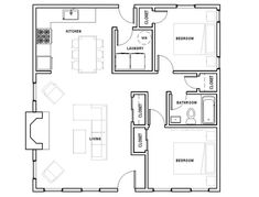 the floor plan for a two bedroom apartment