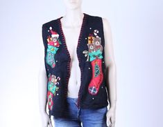 Cute Vintage Christmas Sweater Vest Family Christmas Sweater