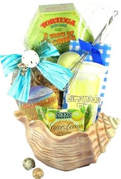 a basket filled with lots of different items