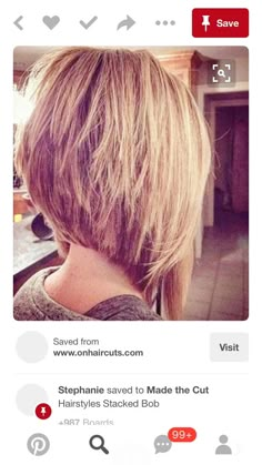 Inverted Bob Hair Color Ideas, A Line Bob Stacked, Long In Front Short In Back Hair, Short Stacked Bob Hairstyles, Graduated Bob Hairstyles, Women's Haircuts, Bobbed Hair, Stacked Haircuts