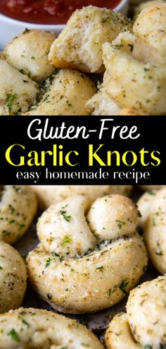 gluten - free garlic knots are an easy homemade appetizer