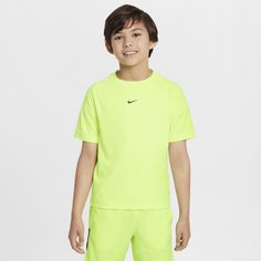 A new season calls for new gear to play your favorite sports—or just playing for fun outside. Get started with the Nike Dri-FIT Multi+ active top. It's lightweight, breathable and helps sweat stay away. Stock up! How many colors do you want them in? Active Top, Training Tops, Gym Tops, Nike Dri Fit, New Season, Big Kids, Kids Boys, How Many, Dri Fit