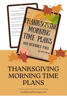 thanksgiving morning time plans and resources for homeschoolers to help them learn how to read