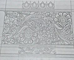 an intricately designed design on the side of a building