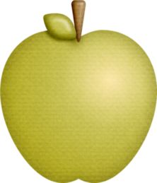 an apple with a wooden sticker on the top of it's head and bottom half