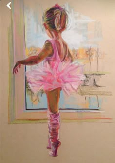 #ballerina #wallartdecor #kidsroomdecor Painting Ballerina, Paintings Diy, Ballerina Art, Ballet Art, Hur Man Målar