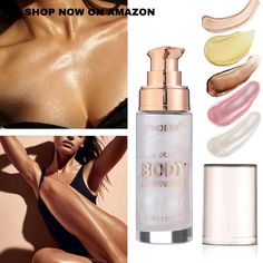 Body Shimmer Oil, Waterproof Long Lasting Moisturizing Bronze Body Luminizer Glow For Face & Body, Liquid Illuminator Body Highlighter 1oz/Jars, Makeup Brush Include (Diamond Platinum #05)
Amazon Affiliate