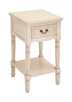 an end table with two drawers and one drawer on the bottom, measurements for each side