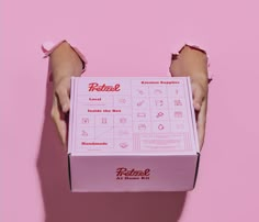 Pink box on a pink backdrop. DIY pretzel kits available for purchase from Pretzel Australia! Pretzel Packaging, Hot Pretzels, Pretzel Shop, Pastry Business, Magazine Moodboard, Pr Boxes, Brownie Packaging, Pink Branding, Baked Pretzels