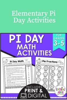 Pi Day is a great day to get your students celebrating Math. This Pi Day Activities Elementary Packet is no prep for any Math class! This packet teaches students about the history of Pi, the number Pi, how to use Pi, and much more! 5th Grade Classroom Ideas, Middle School Math Classroom, Activities Elementary, Tpt Seller, Seller Tips, 5th Grade Classroom, Math Time