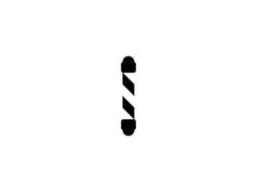 the letter i is made up of two black and white striped letters, one in the shape of a lighthouse