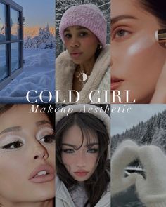 Cold girl makeup aesthetic for this time of year ❄️ . #coloranalysis #coldgirlmakeup #colouranalysis Winter Season Palette, Cold Girl Aesthetic Makeup, Cold Girl Makeup Aesthetic, Cold Tone Makeup, True Winter Hair, Girl Makeup Aesthetic, Cold Girl Makeup, True Winter Palette, True Winter Makeup