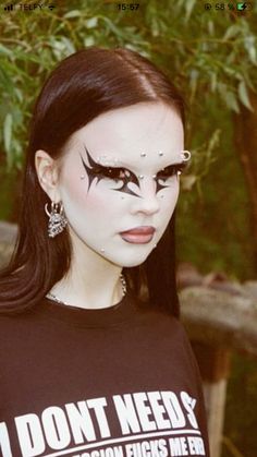 Drag Makeup Ideas, Simple Goth Makeup, Makeup Ideas Simple, Weird Makeup, Avada Kedavra, Artsy Makeup, Makeup Inspired, Drag Makeup, Alternative Makeup