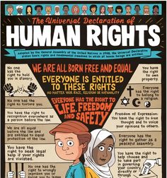 an advertisement for the universal declaration of human rights